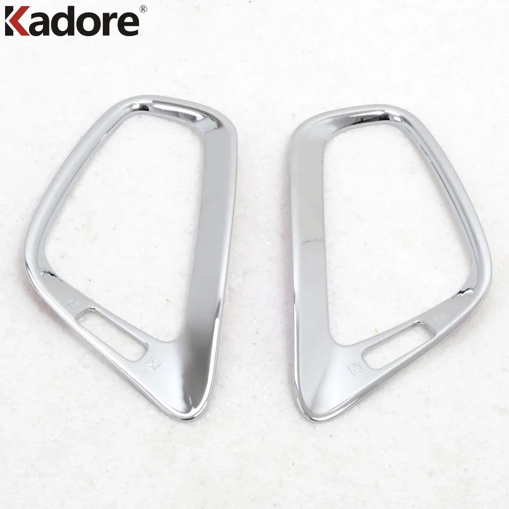 ل جيب شيروكي 2014 2015 2016 2017 كروم الجبهة مركز تكييف الهواء تنفيس غطاء الكسوة ملصق سيارة الملحقات الداخلية