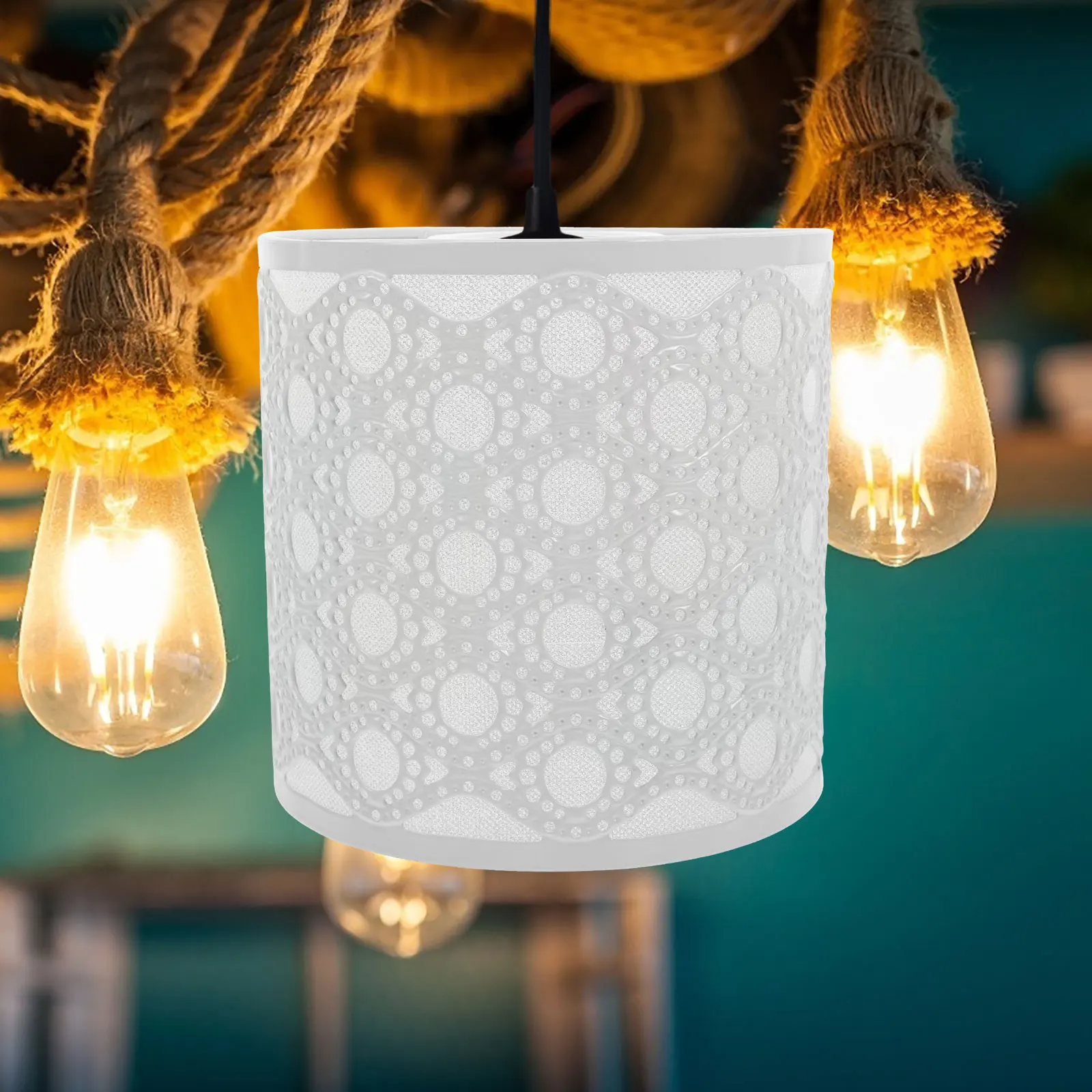 

Metal Drum Lamp Shade Pendant Light Replacement for E27 Kitchen Ceiling Lamp Shade Decorative Iron Lampshade Metal Lampshade