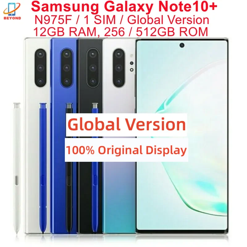 Samsung Galaxy Note 10 Plus Note10+ N975F Global Version 12GB 256/512GB Octa Core 6.8