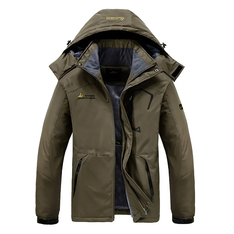 Homme ample rembourré fermeture éclair coupe-vent épaissi Parka hommes grande taille 8XL imperméable surdimensionné Parkas hommes épaissir vestes à capuche