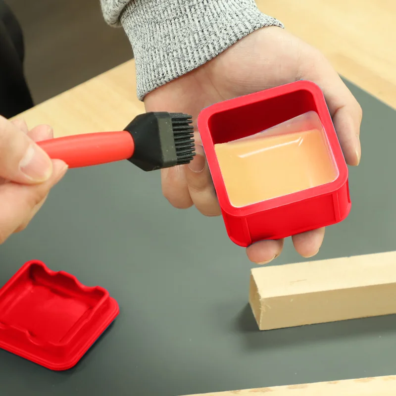 2 قطعة مجموعة فرشاة غراء السيليكون النجارة الغراء قضيب مجموعة غطاء قابل للغلق الغراء جراب المحمولة لتقوم بها بنفسك أداة اليد للنجارة