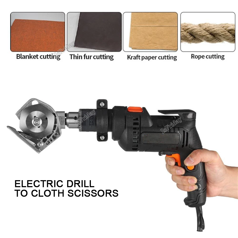 Electric Drill To Cloth Scissors Hand-Held Leather Cloth Cutting Machine Blade Clothing Carpet Fabric Cutter Electric Scissors