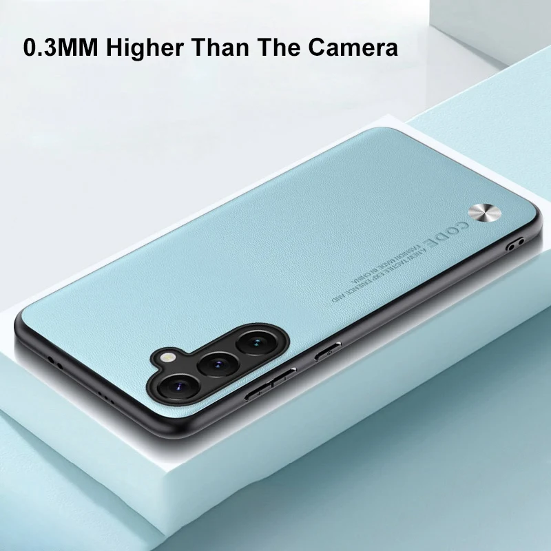 EUCAGR الفاخرة بو الجلود القضية لسامسونج غالاكسي A04S A14 A24 4G A34 A54 5G الغطاء الخلفي للصدمات حماية كاملة جراب هاتف