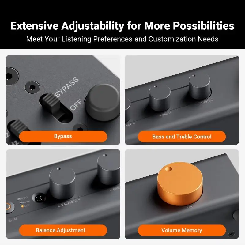 Fosi Audio ZP3 Preamplifier محور التحكم متعدد الاستخدامات نظام الصوت المنزلي HiFi Preamp مع HPF مرشح تمرير عالي التحكم في النغمة مخصص #4