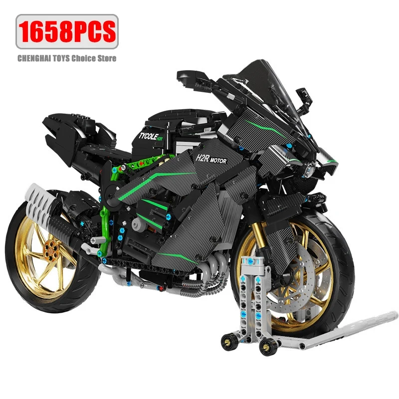 

1858pcs 1:5 Technical City Motorcycle Car Model Building Blocks MOC Racing Motobike Vehicles Bricks Toy for Children Gifts T4019