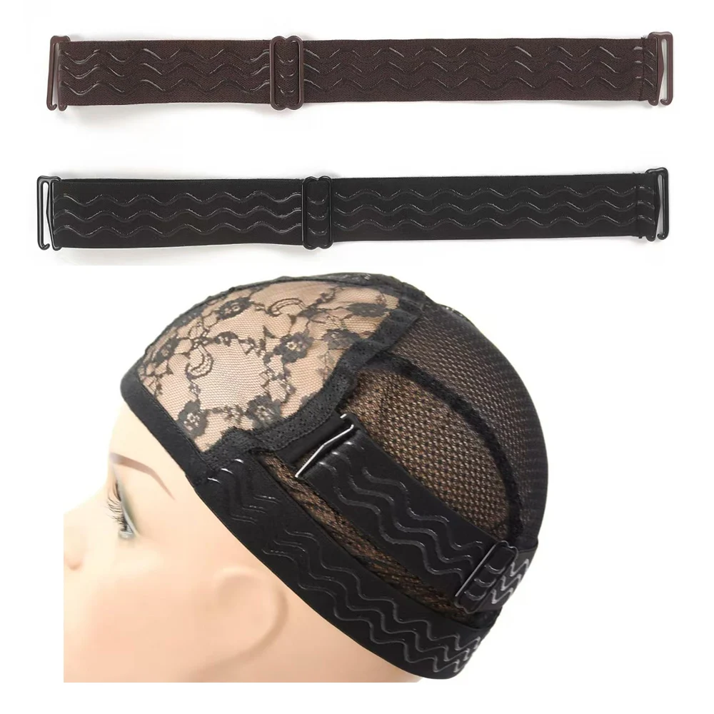 

Wig Strap to Secure, Adjustable No Slip Wigs Band with Removable Buckles Elastic Bands for Wig Thin Black Elastic Bands Glueless