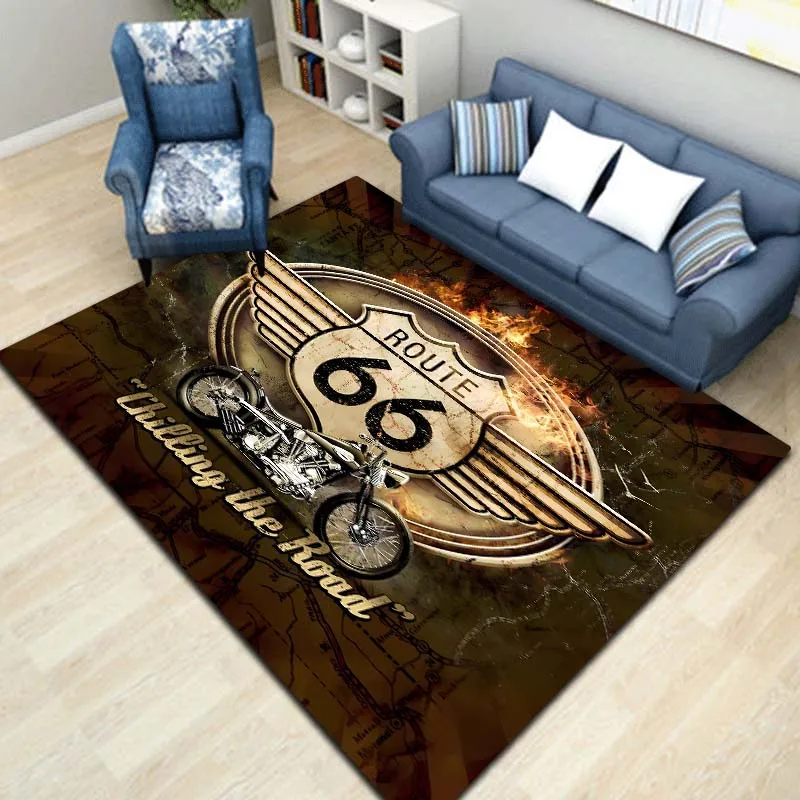 Mother Road,Historic Route 66,mãe estrada Carpet Rug for Home Living Room Bedroom Sofa Doormat Decor,Area Rug Non-slip Floor Mat