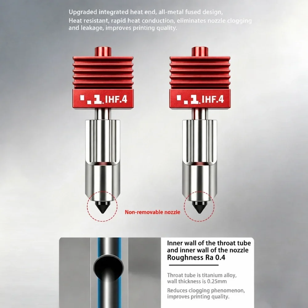 Neues MPVD All-in-One Hotend für Bambu Lab A2L X2D P2S H2D H2S A1 MINI A1 Düsen-Upgrade Antihaftbeschichtung Hohe Härte 3D-Zubehör – Detail 10