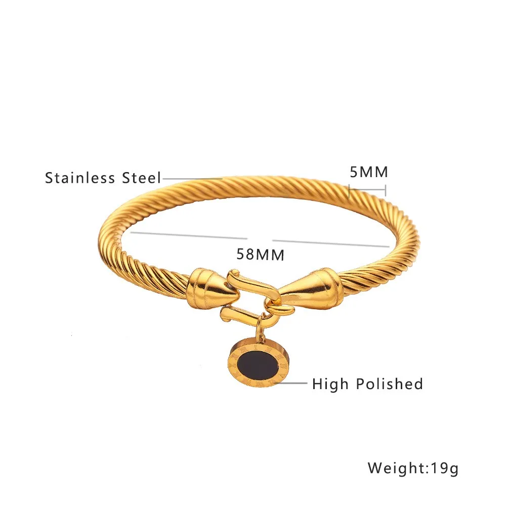 Black shell women\'s bracelet stainless steel jewelry women\'s bracelet fashionable jewelry accessories free of shipping