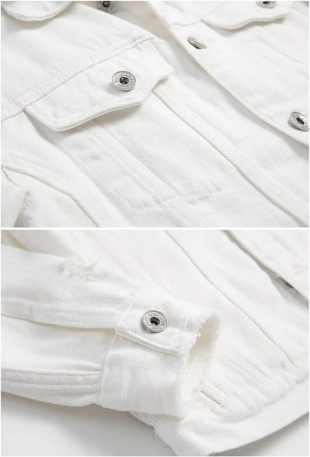 Men's Denim Jackets Distressed Destroyed Classic Vintage Slim Fit Ripped 2024 Fashion Trendy Trucker Jean Jackets