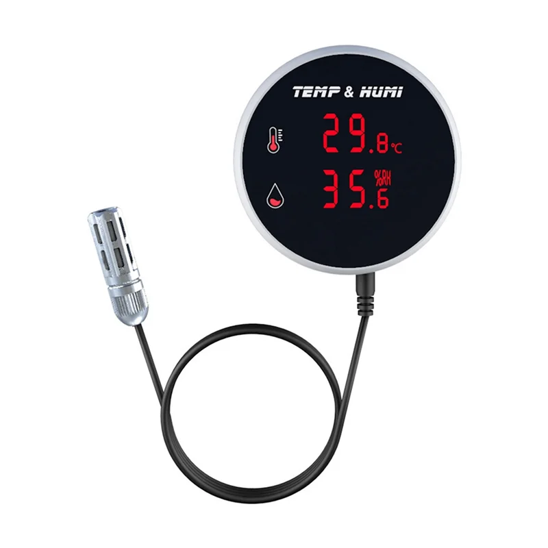 A42Z-Tuya Zigbee Temperature And Humidity Sensor Alarm With LED Display For Seedling Fermentation Animal Breeding