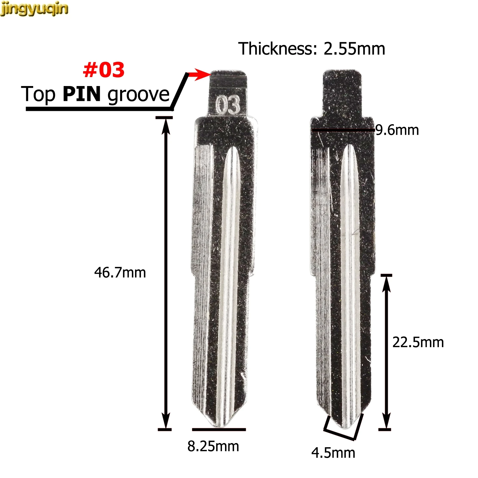 Jingyuqin KD Flip Remote Car Key Blade NO.03 39 40 71 105 106 HU43/100 For Chevrolet Cruze SPrak Aveo Camaro Equinox Opel KEYDIY