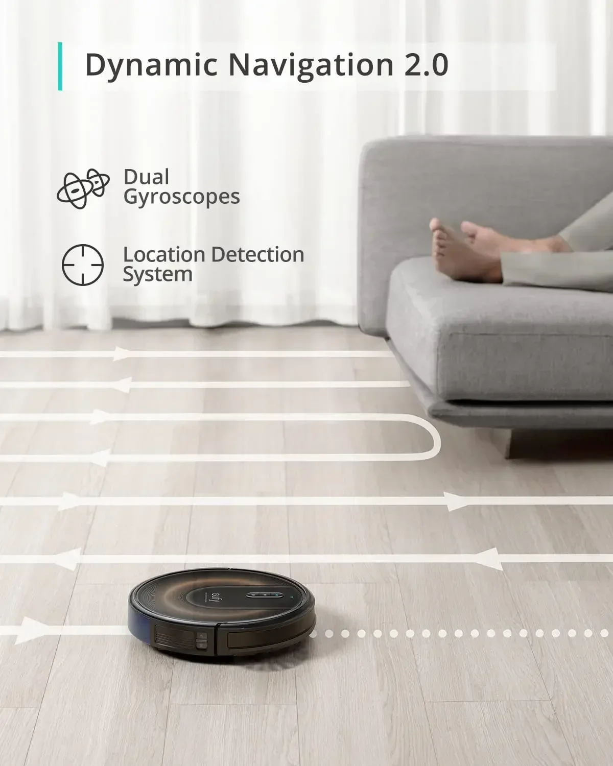 eufy by Anker, RoboVac G30 Edge, Robot Vacuum with Dynamic Navigation 2.0, 2000 Pa Suction, Wi-Fi, Boundary Strips, for Carpets