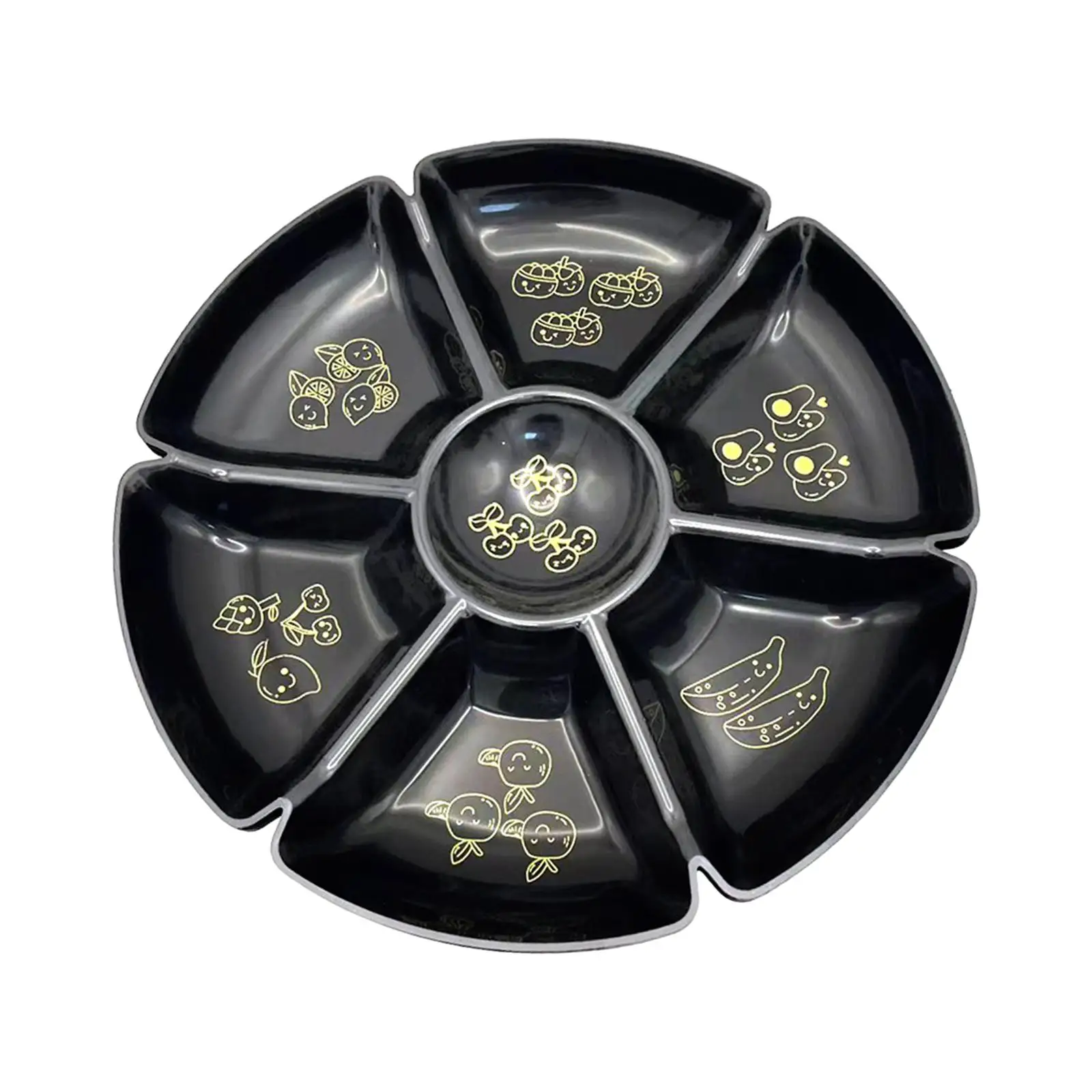 

Divided Snack Serving Tray Multifunctional Food Platter Snack Serving Plate for Fruit Dessert Sweets Nuts Valentine's Day