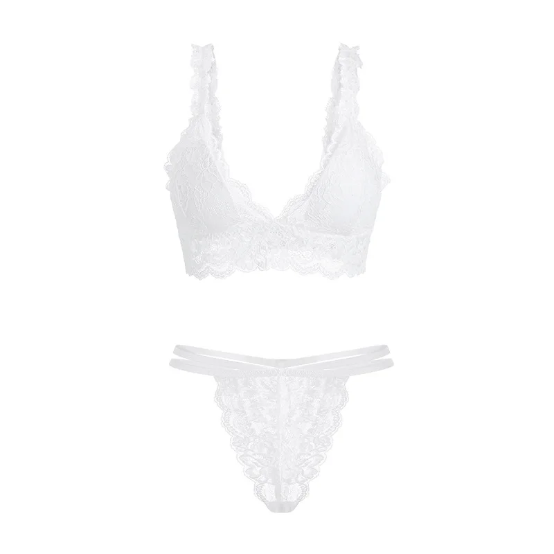 Set Piyama Seksi, Lingerie Seksi, Jaring Renda, Set Seragam Seksi