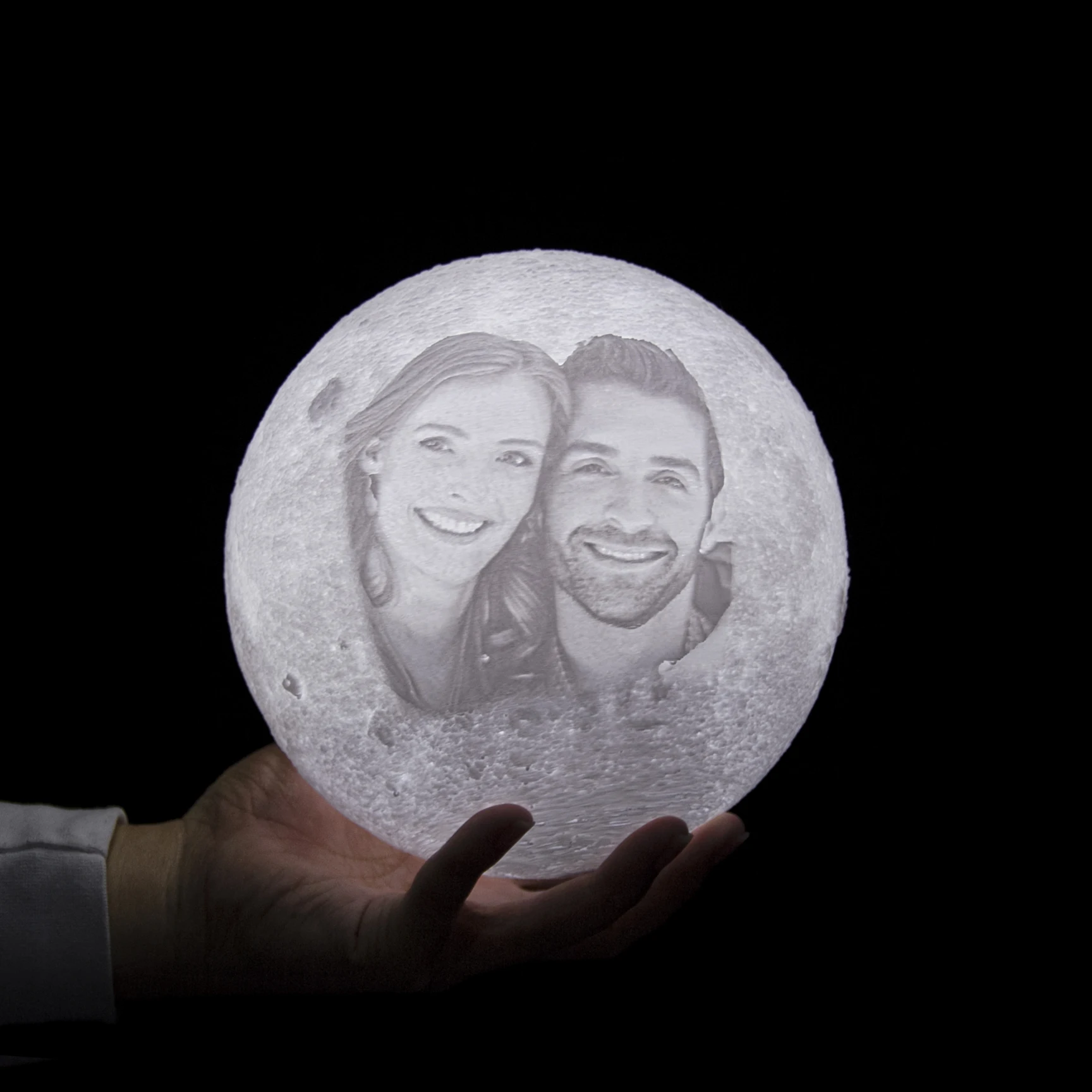 Kunden spezifische 3D-Druck Mond lampe personal isierte Foto Text Nachtlicht USB wiederauf ladbare Geschenk für Geburtstag Mutter Valentinstag