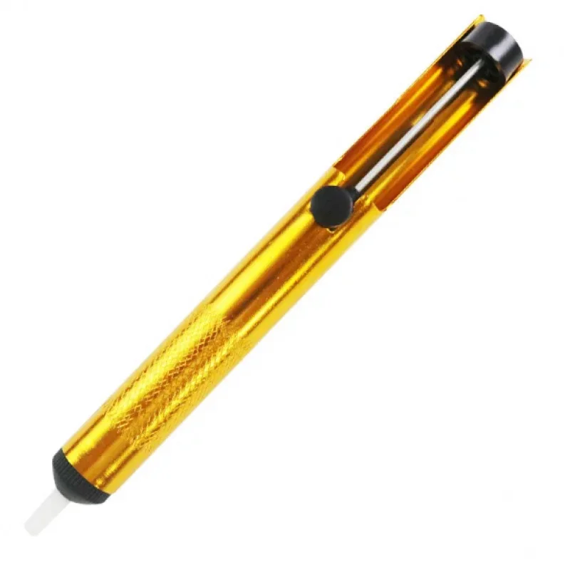 Golden Aluminum Alloy Desoldering Pump Powerful Manual Solder Remover Tin Suction Tool