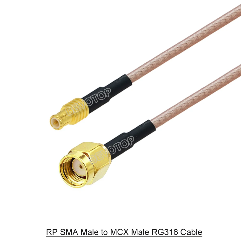 2 Teile/los RG-316 SMA zu MCX/MMCX Stecker Stecker FPV Antenne RG316 Zopf Jumper 50 Ohm RF Koaxial verlängerung Kabel Kabel