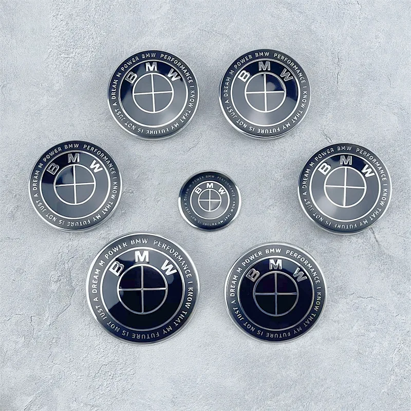 

Car 50th Anniversary Black White logo Wheel Rim Decoration Cover for BMW X1 X3 X5 1 3 5 7 Series Z4 G20 G30 G05 G01 G11 E46 E90