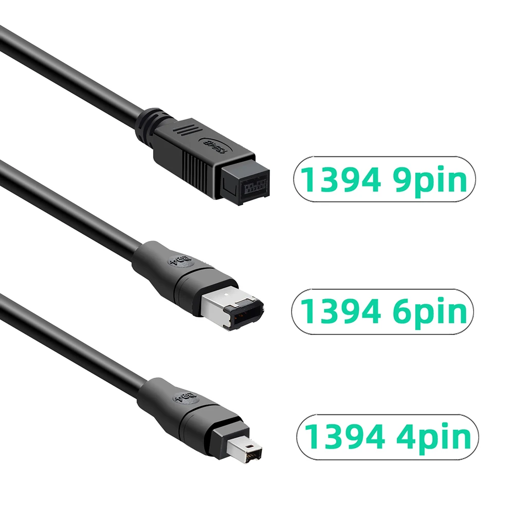 كابل Firewire Premium 1394B 800 IEEE 9Pin إلى 9Pin 9Pin إلى 4Pin IEEE1394a 6Pin إلى 6Pin ذكر إلى ذكر 1394 خط للكمبيوتر DV iLink