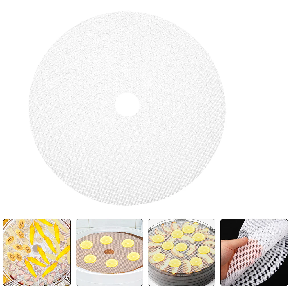 

5 Pcs Dryer Silicone Drying Pad Dehydrator Tray Liner Reusable Pads Fruit Mats White Liners Food Dried Meat