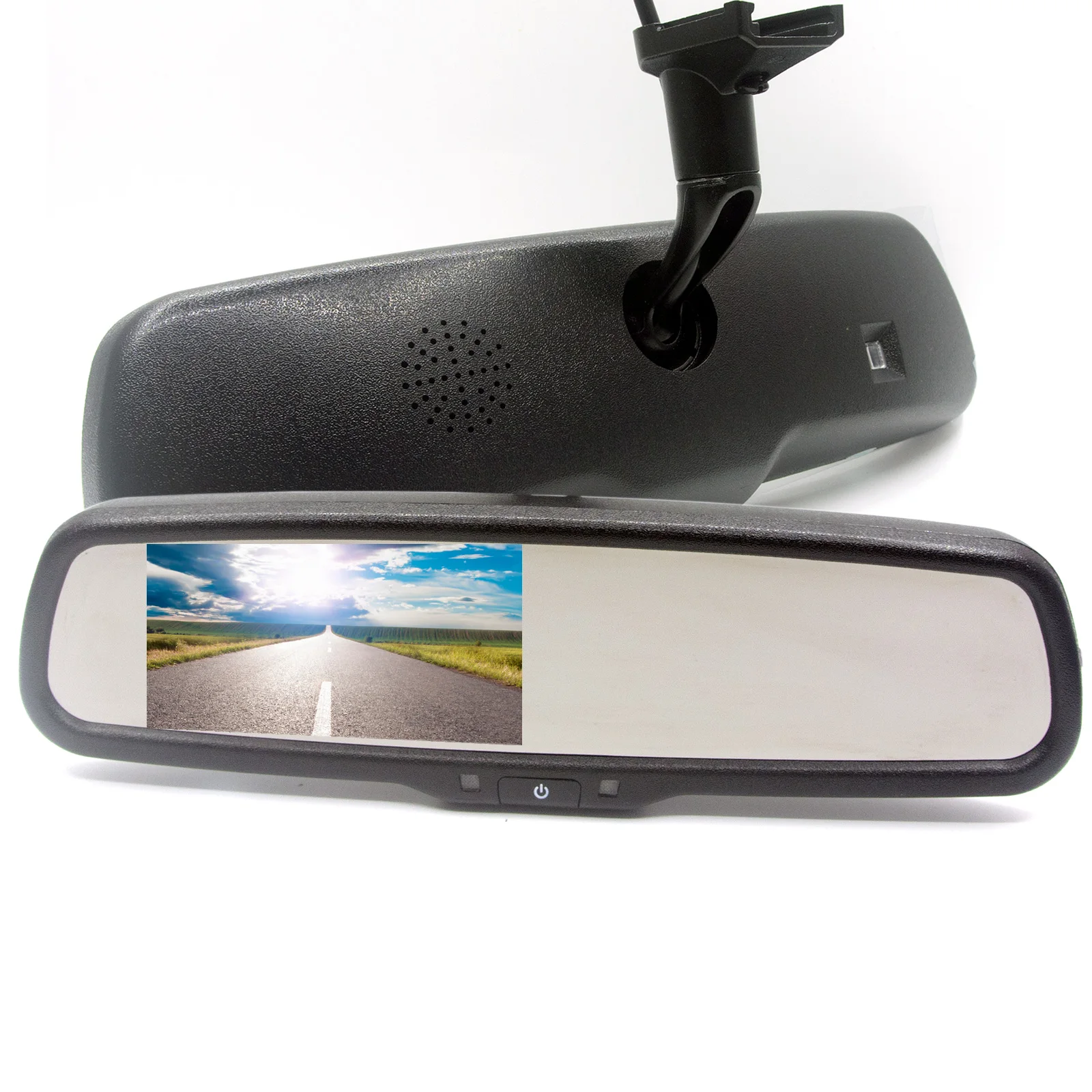 Зеркало заднего вида ANSHILONG с ЖК-дисплеем 4,3 дюйма, 2Ch, видеовход, встроенный специальный монтажный кронштейн