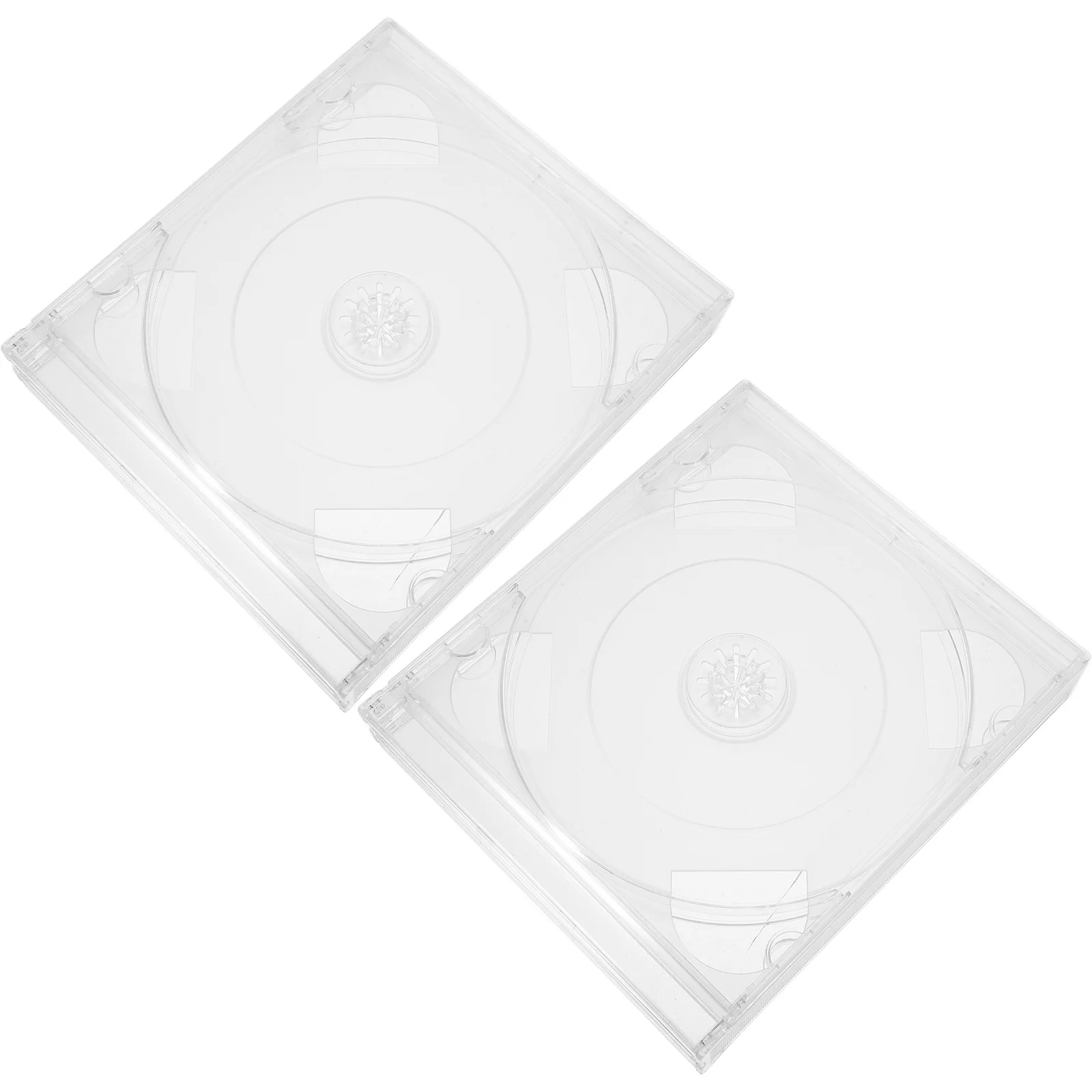 

2Pcs Clear Cd Cases Protective Design for Discs Easy to Carry and Store Cd Clear Case Plastic Dvd Holders Plastic Dvd Cases