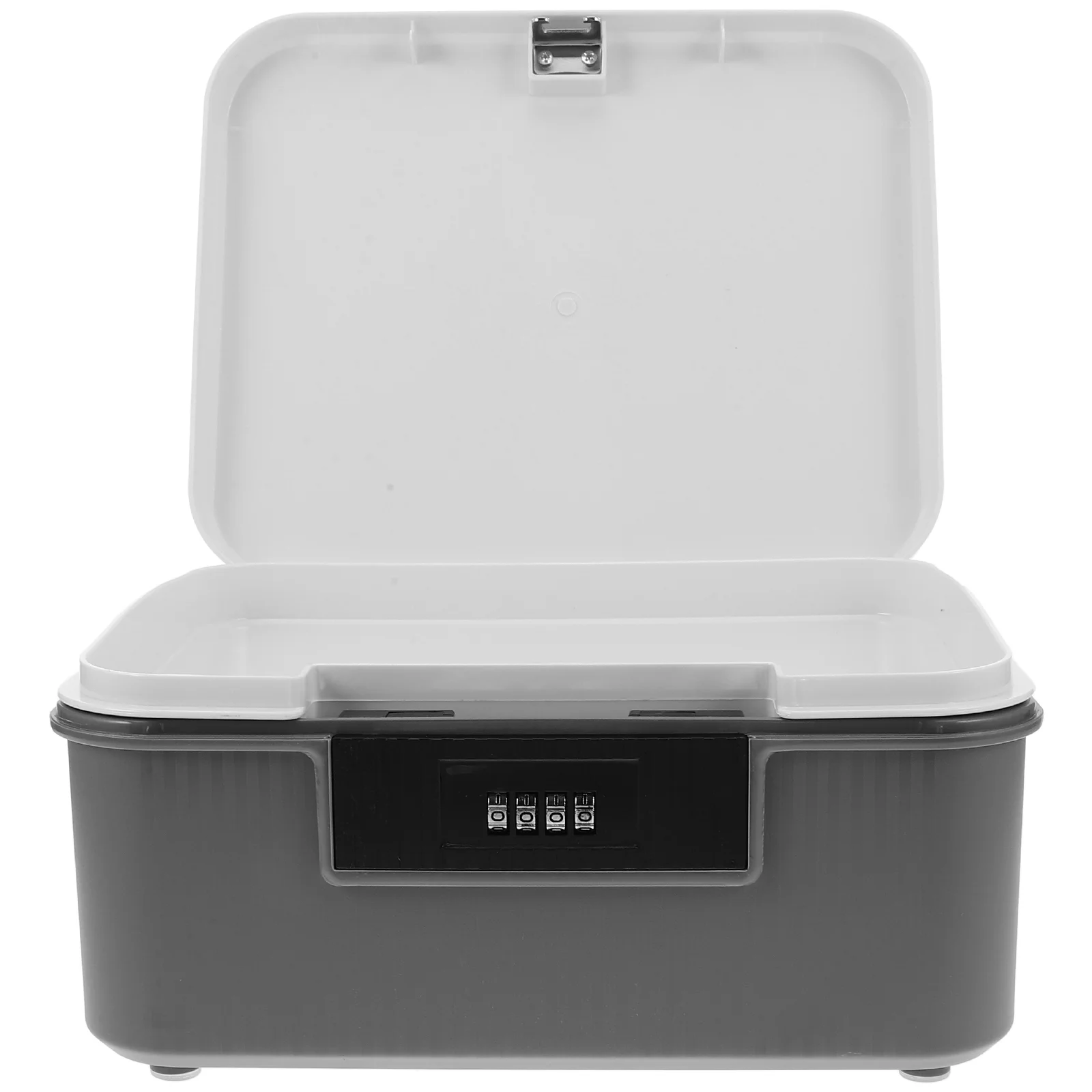 

Storage Case Box Lockable Bin Office Container File Organizer Secure Plastic Dark Grey Combination Travel