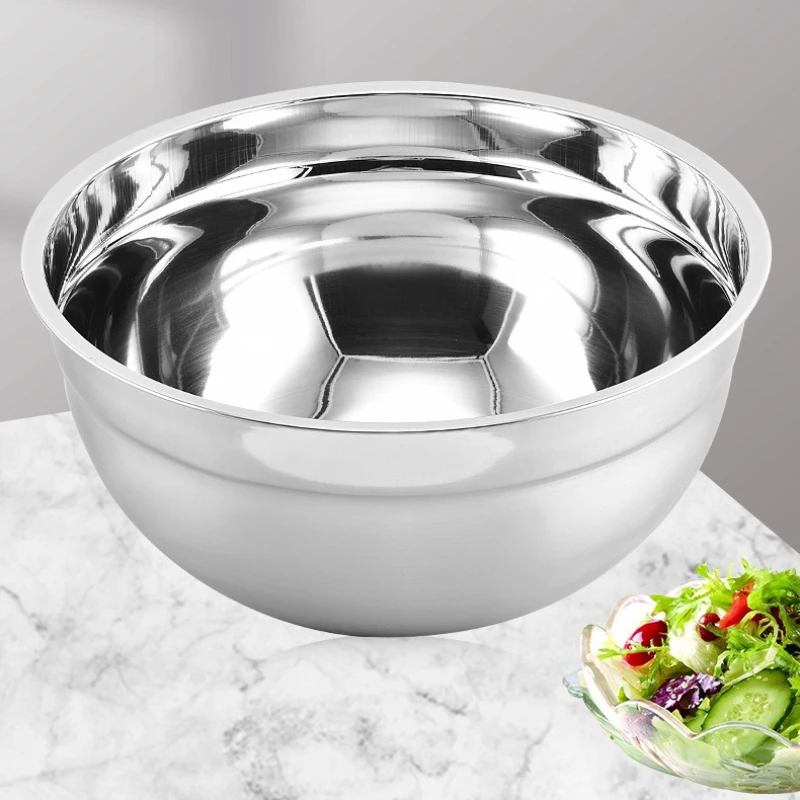 

2PCS Stainless Steel Salad Bowl New Baked Vegetables and Noodles Egg Bowl Korean Cuisine Bowl