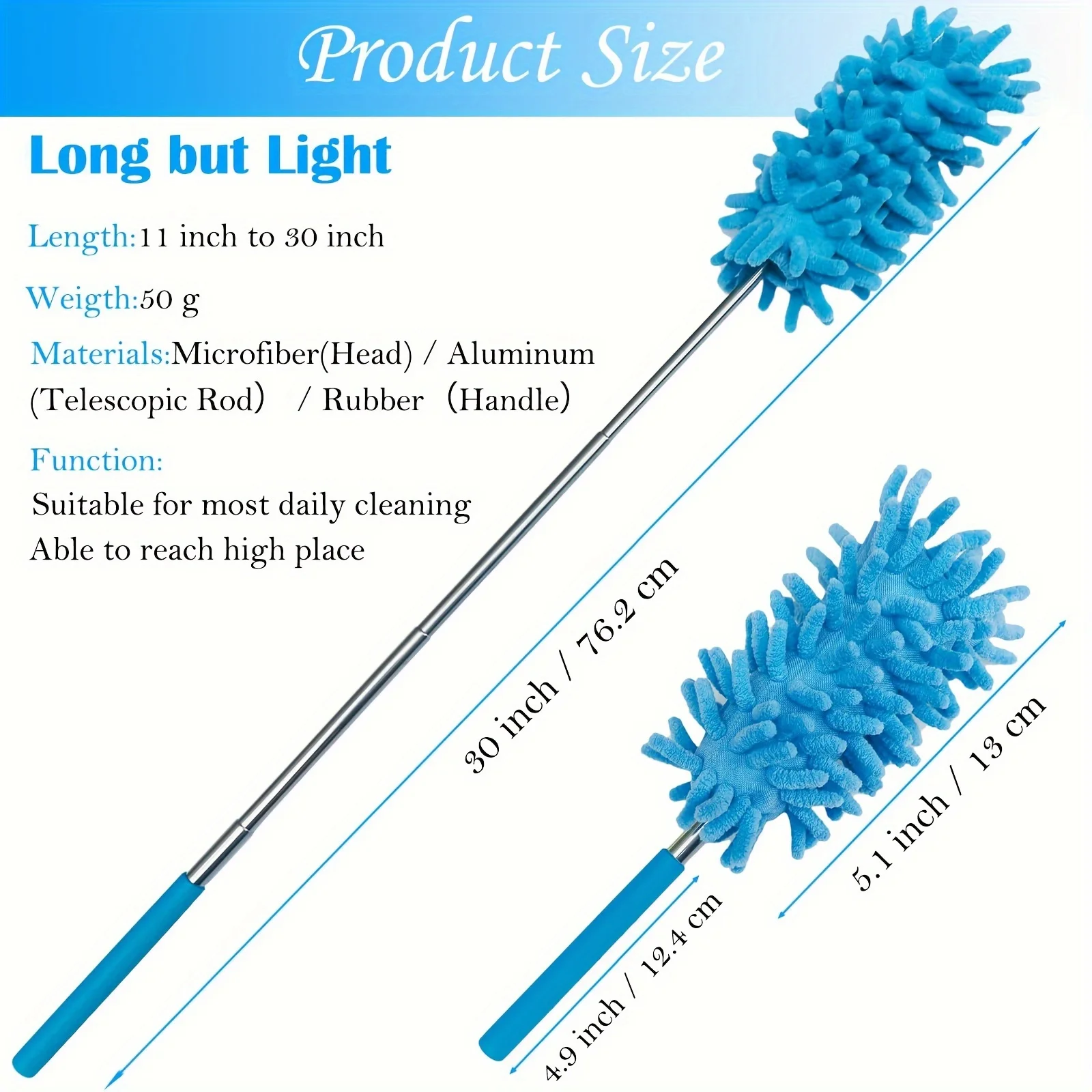 Dust removal brush, retractable manual dust removal brush household vacuum cleaner, air conditioner car furniture cleaning brush