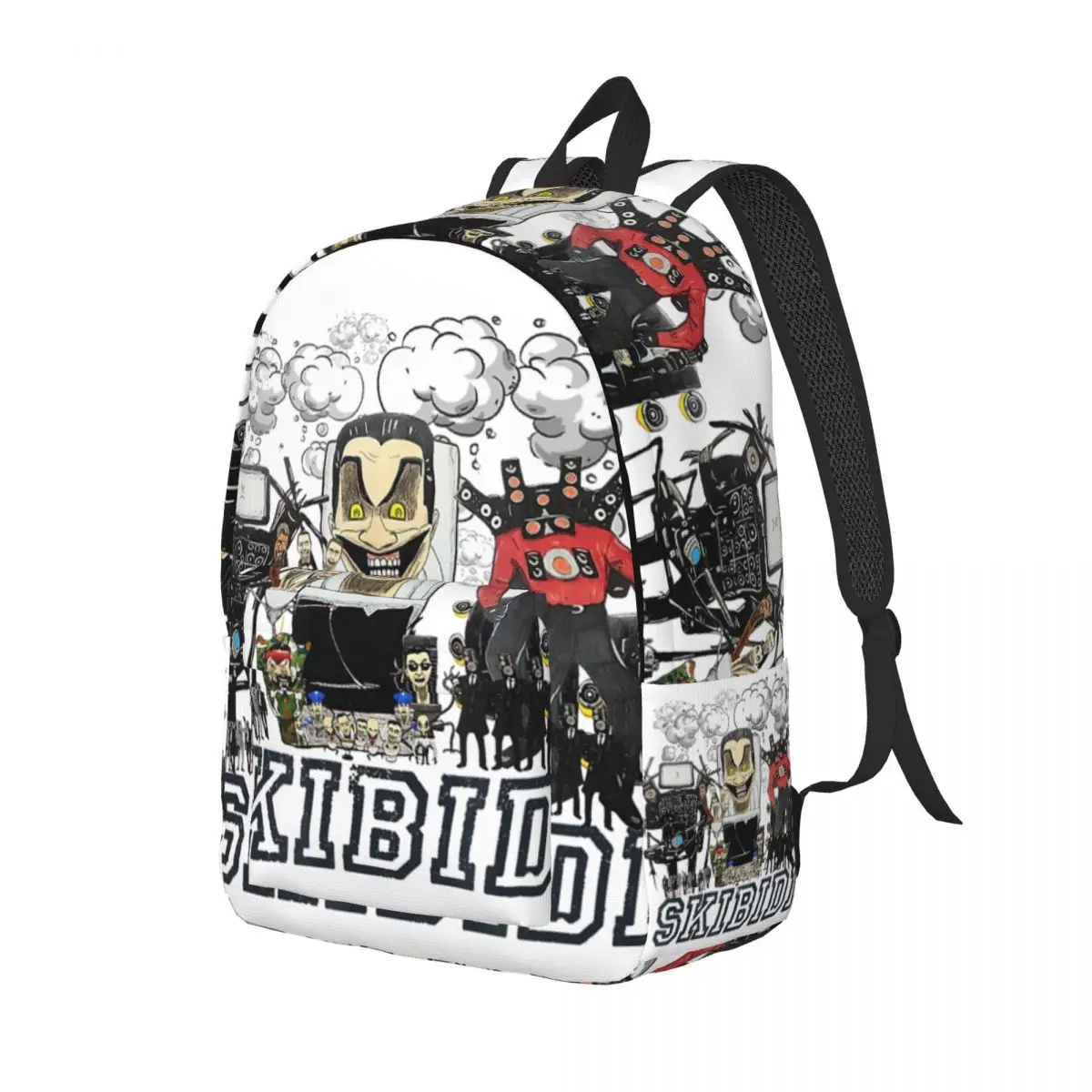 Skibidi-WC Funny Game Backpack para pré-escolar, escola primária, mochila durável para meninos e meninas