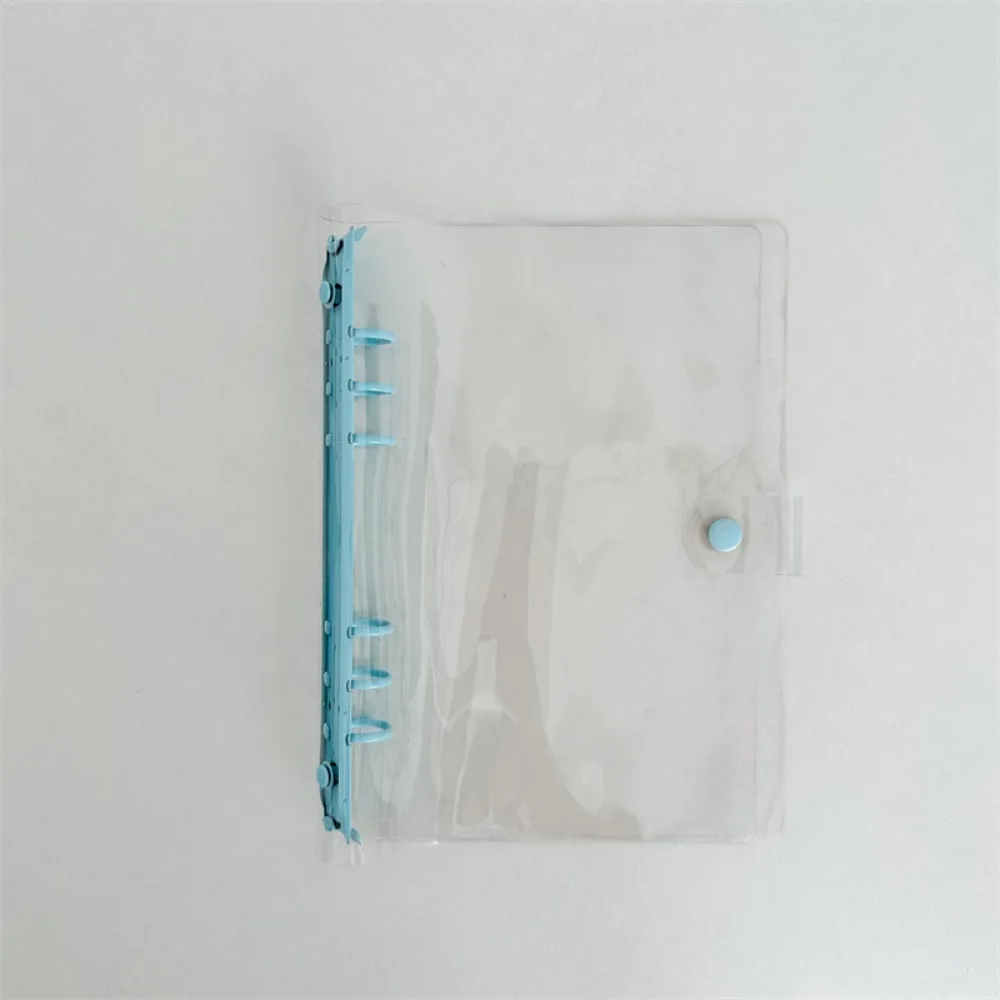

PVC and Metal A5 Binder 6-hole Multiple Colors Loose Leaf Notebook Shell Waterproof Transparent Photocards Holder Students