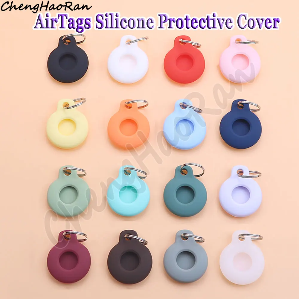 

1 Pc Silicone For AirTags Tracker Locator Protective Case with Keychain Anti-lost Device Sleeve Smart Accesso ProtectsIm Pacting