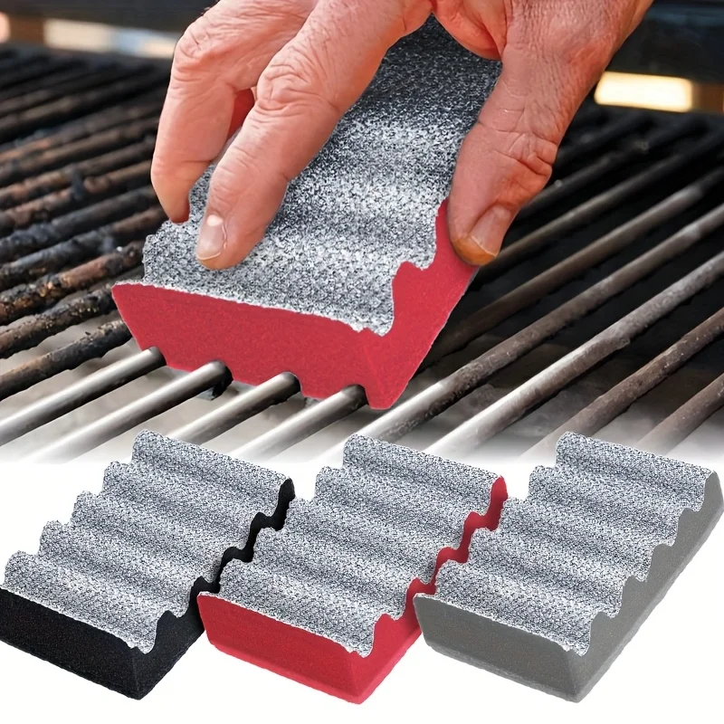 Heavy-Duty Dual-Sided Scrub Pads - Coarse Grit & Non-Scratch Side, Rust-Resistant for Grill, Sink & Cookware Cleaning