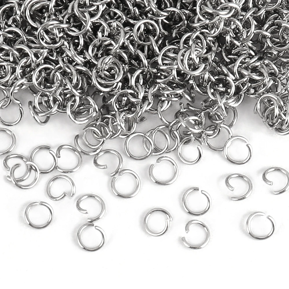 100-200pcs Stainless Steel Open Jump Rings Split Rings Findings Connectors For DIY Jewelry Making Accessories Wholesale Supplies