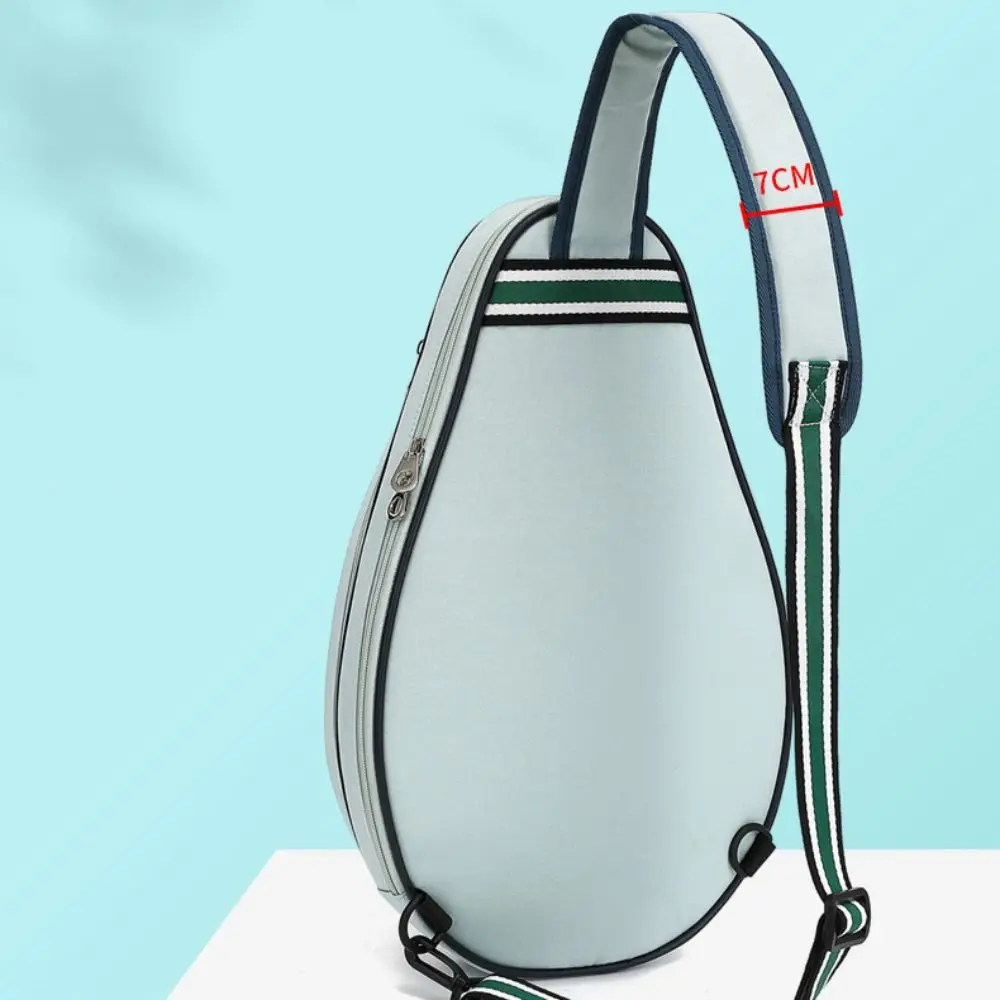 Large Capacity Sports Racket Bag Waterproof Adjustable Strap Lightweight Sling Bag Zipper Closure Professional