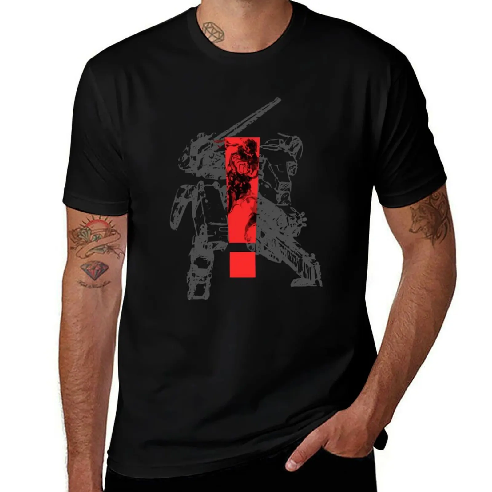 

Alert ! Metal gear T-Shirt t shirts for man pack cotton graphic t shirts for man