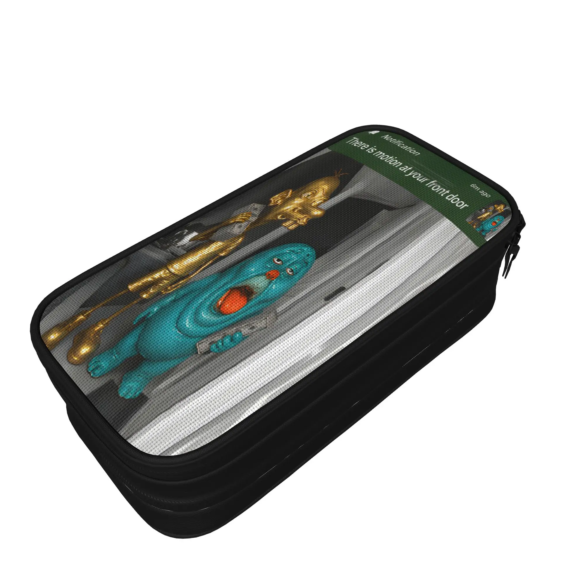 There is Motion at Your Front Door Tung Tung Tung sahur Meme Pencil Case Boy Girl Kawaii Pencil Box Graphic School Pencil Cases