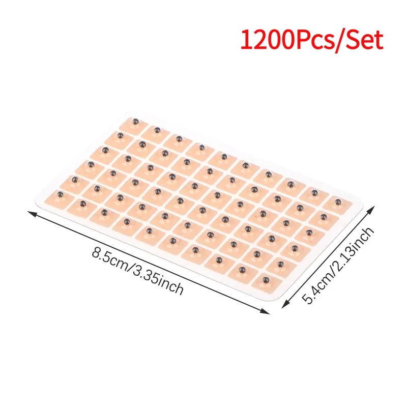 1200Pcs/Set Ear Point Stickers Ear Pressure Stick Acupuncture Magnetic Beads Auricular Ear Stickers Massage Ear stickers