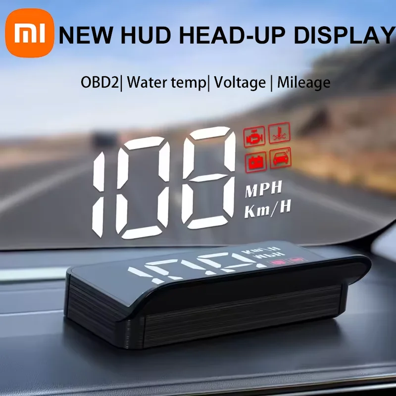 

Xiaomi Car HUD Speedometer Head Up Display Digital Speed Meter GPS Compass Windshield Projector Multifunctional Accessories