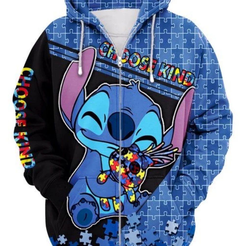 

2025 Disney 3D hoodie Stitch men's and women's sweatshirts 3D