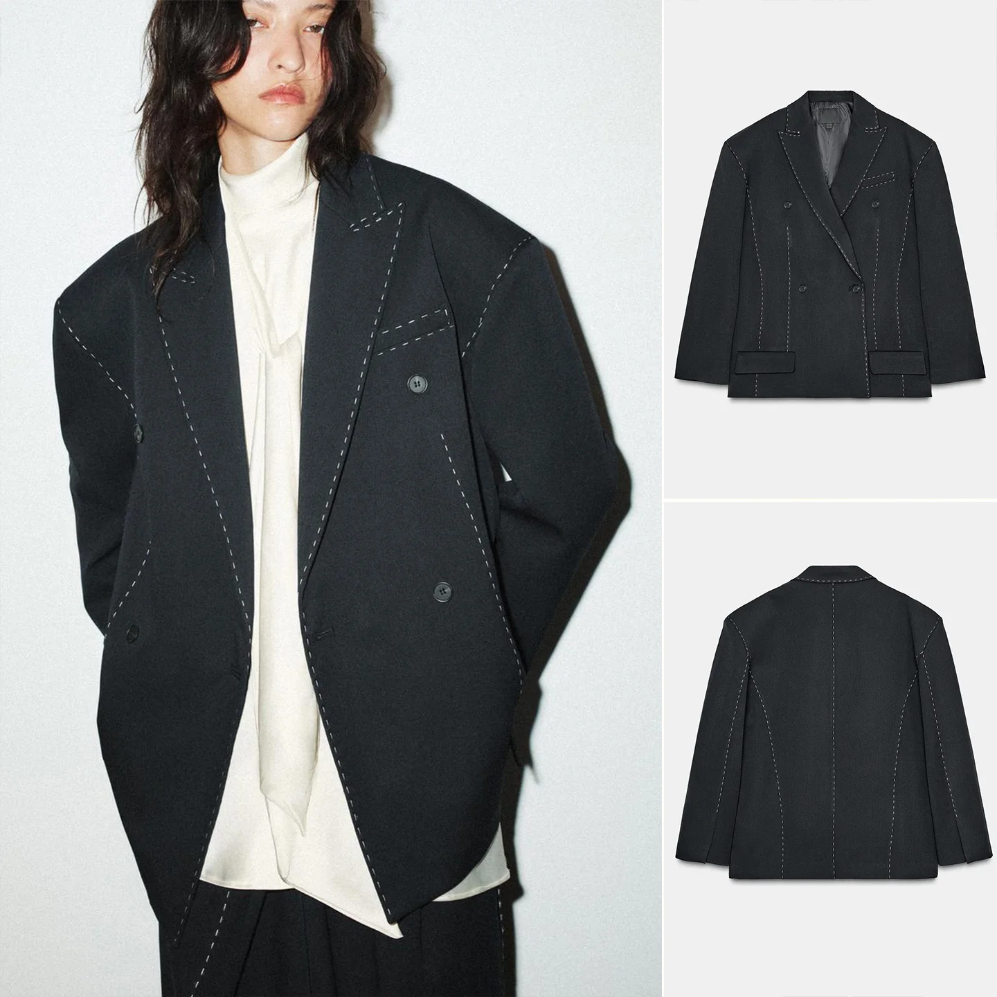 

Новая весенняя женская куртка свободного кроя с длинными рукавами, на пуговицах, с цветными блоками и декоративной строчкой, в повседневном стиле, из полиэфирного волокна, для офиса и повседневной носки.