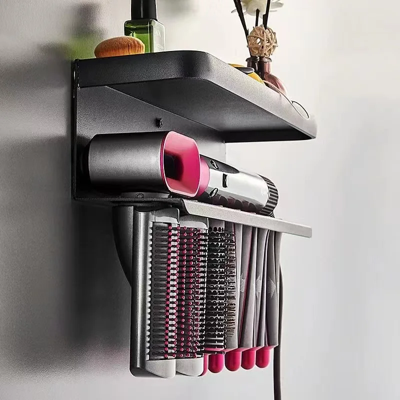 Wall-montado cabelo encrespador armazenamento Rack, adequado para Dyson Airwrap banheiro prateleira necessária, cabelo Cuidados Tool Holder