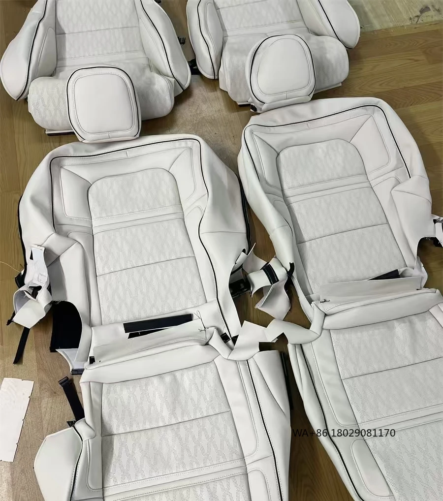 

Full Set Accessories Custom Fit for Car Seat Covers Genuine Perforated Leather Vehicle Cushion Cover