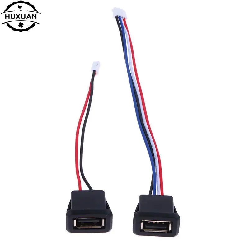 

1pc 2 Pin 4 Pin USB 2.0 Female Power Jack 2P 4P USB 2.0 Charging Port Connector Data Interface with Cable USB Charger Socket