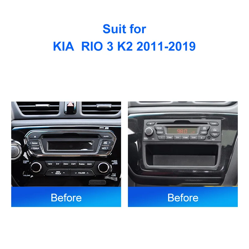 KENVOX 9 inch For KIA RIO 3 K2 2011 2019 Car Radio Fascias Android MP5 Stereo Player 2Din Head Unit Panel Frame