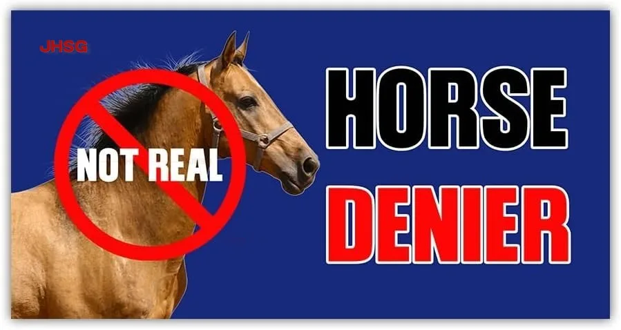 Horse Denier Adult Humor Truck SUV Bumper Sticker Vinyl Decal