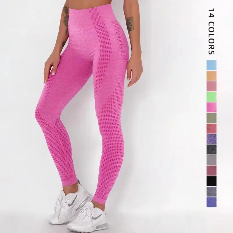 2022 New Vital Seamless Leggings High Waist Woman Fitness Yoga Pants Sexy Push Up Gym Sport Leggings Slim Stretch Running Tights