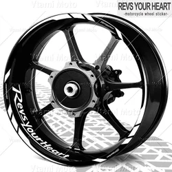 Reflective Motorcycle Wheel Sticker Rim Decals For YZF R1 R3 R7 MT03 MT-07 mt 09 MT10 XSR 900 700 Tracer 9 GT FJR1300ES