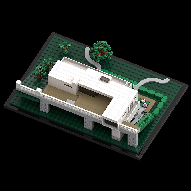 City Street View – briques de construction MOC, maison blanche, Villa, technologie modulaire, cadeaux de vacances pour enfants, jouets à assembler, costume